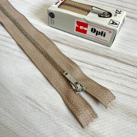 Блискавка металева нероз'ємна Opti, 20 см (бежева)