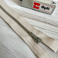 Блискавка металева нероз'ємна Opti, 20 см (світло-бежева)