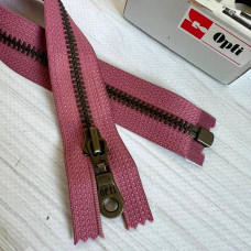 Блискавка металева роз'ємна Opti, 65 см (рожево-бузкова)