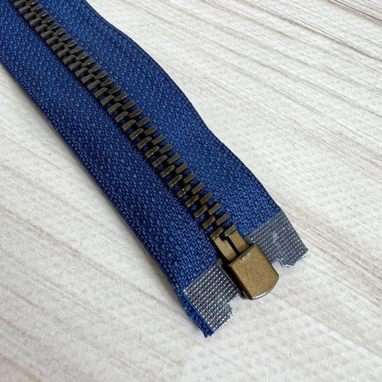 Блискавка металева роз'ємна Opti, 45 см (синя)