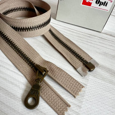 Блискавка металева роз'ємна Opti, 50 см (бежева)