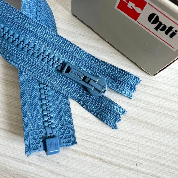 Тракторна блискавка роз'ємна Opti, 80 см (блакитно-сіра)