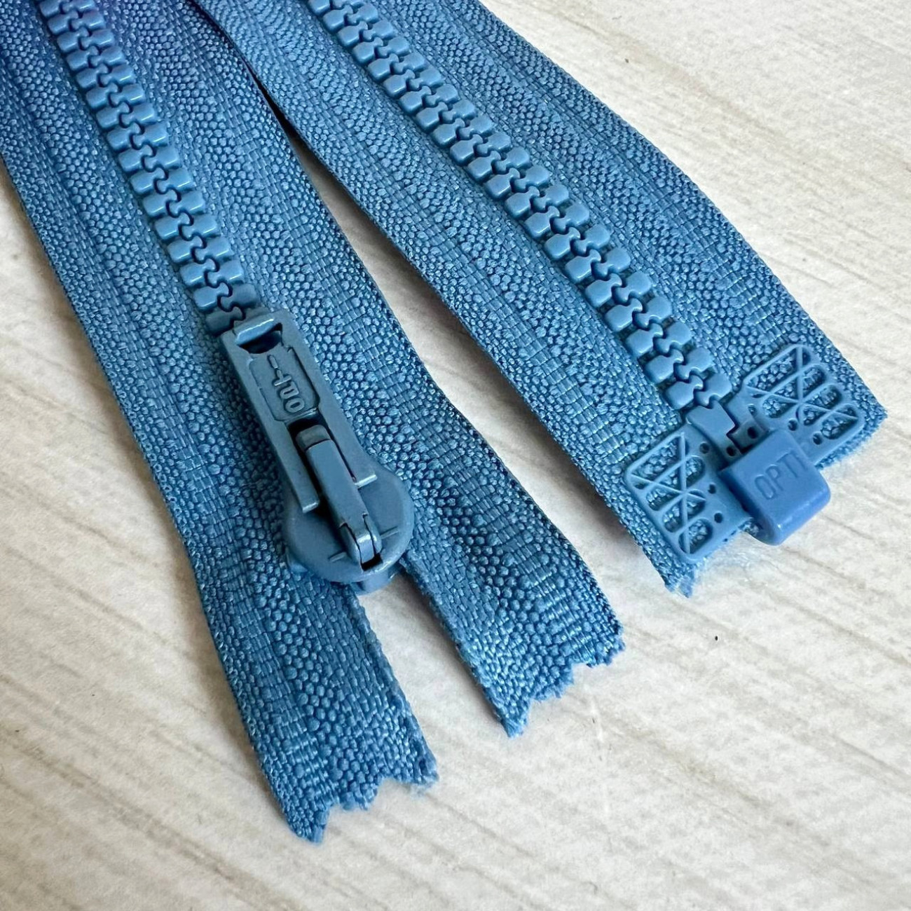 Тракторна блискавка роз'ємна Opti, 80 см (блакитно-сіра)