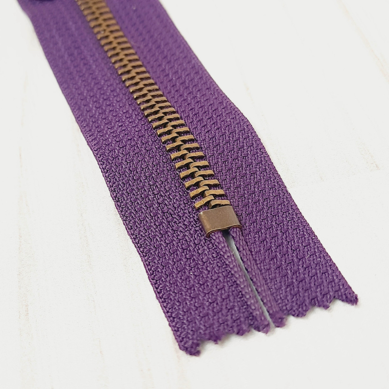 Блискавка металева нероз'ємна Opti, 18 см (фіолет)