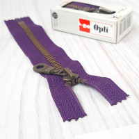 Блискавка металева нероз'ємна Opti, 14 см (фіолет)