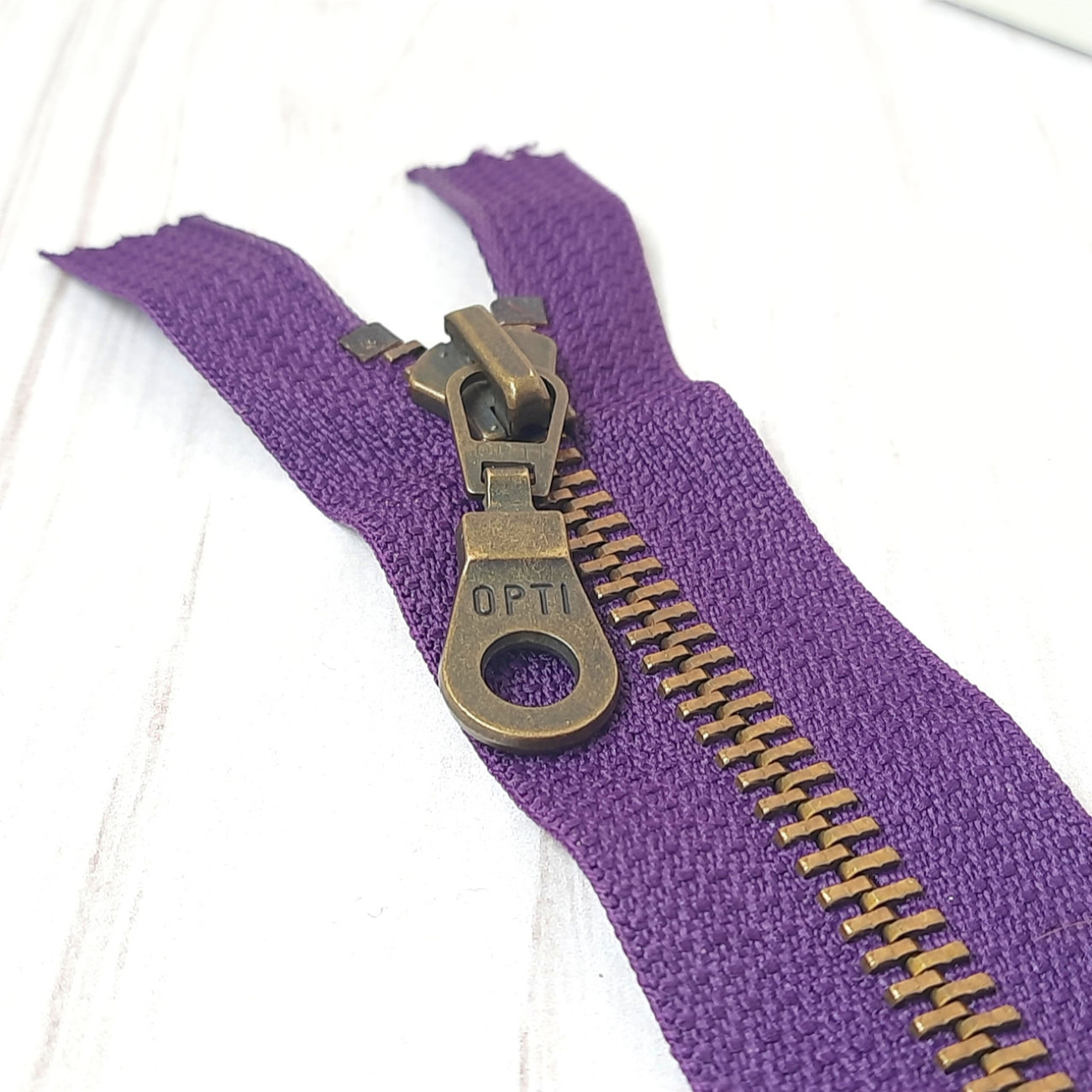 Блискавка металева нероз'ємна Opti, 18 см (фіолет)