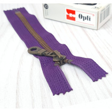 Блискавка металева нероз'ємна Opti, 16 см (фіолет)