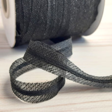 Тасьма клейова по косій, посилена стрічкою (чорна)