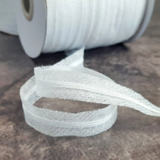 Тасьма клейова по косій, посилена стрічкою (біла)