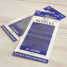 Голки для ручного шиття асорті, набір (10 шт)