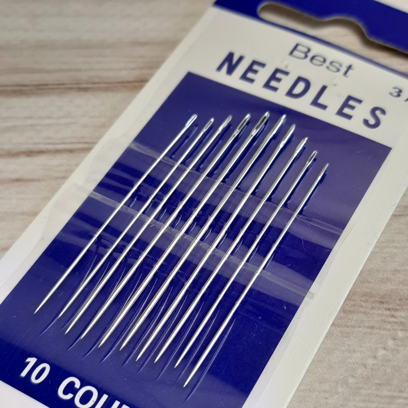 Голки для ручного шиття асорті, набір (10 шт)