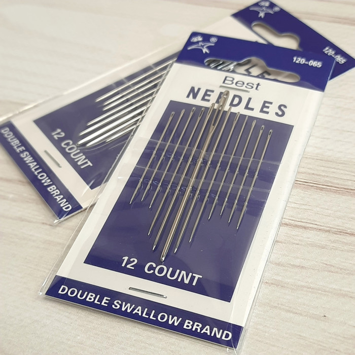 Голки для ручного шиття асорті, набір (12 шт)