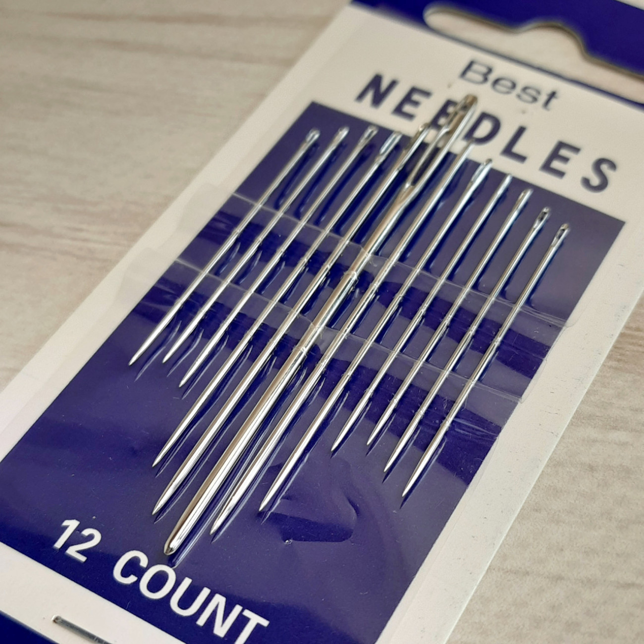 Голки для ручного шиття асорті, набір (12 шт)