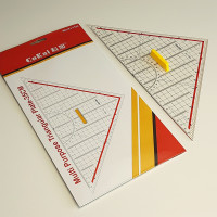 Лінійка трикутник з жовтою ручкою KJ-1335