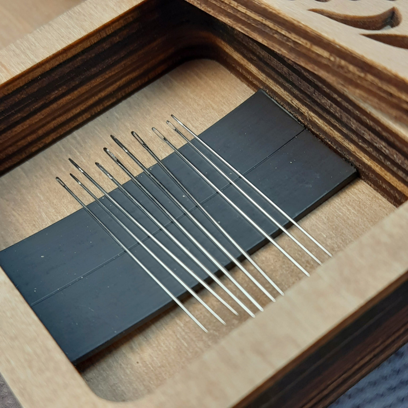 Подарунковий рукодільний набір №1 (прямокутний органайзер з голками та кругла скринька)