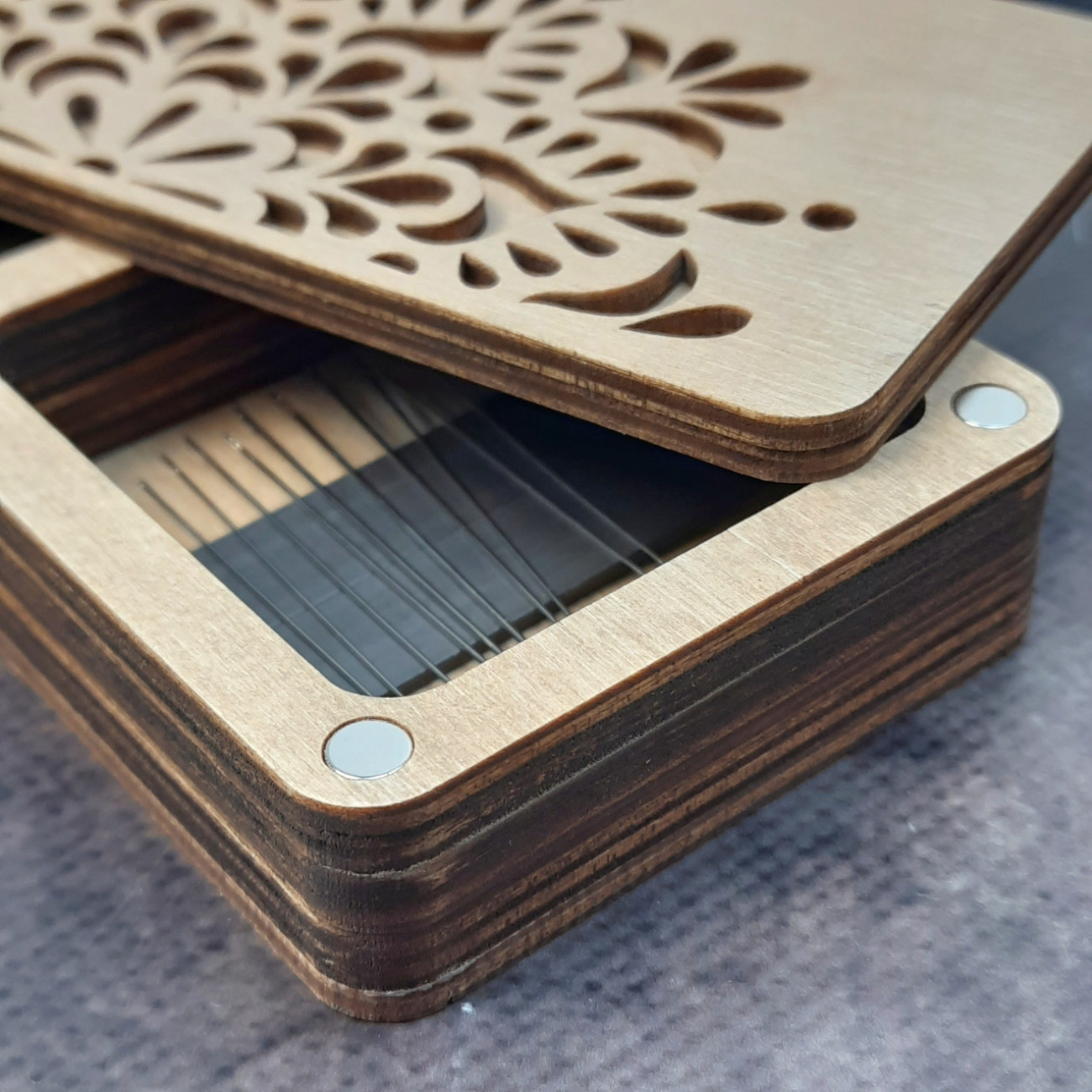 Подарунковий рукодільний набір №4 (скринька квадратна і прямокутна з голками)