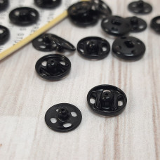 Набір кнопок пришивних металевих 10 мм чорних (12шт)