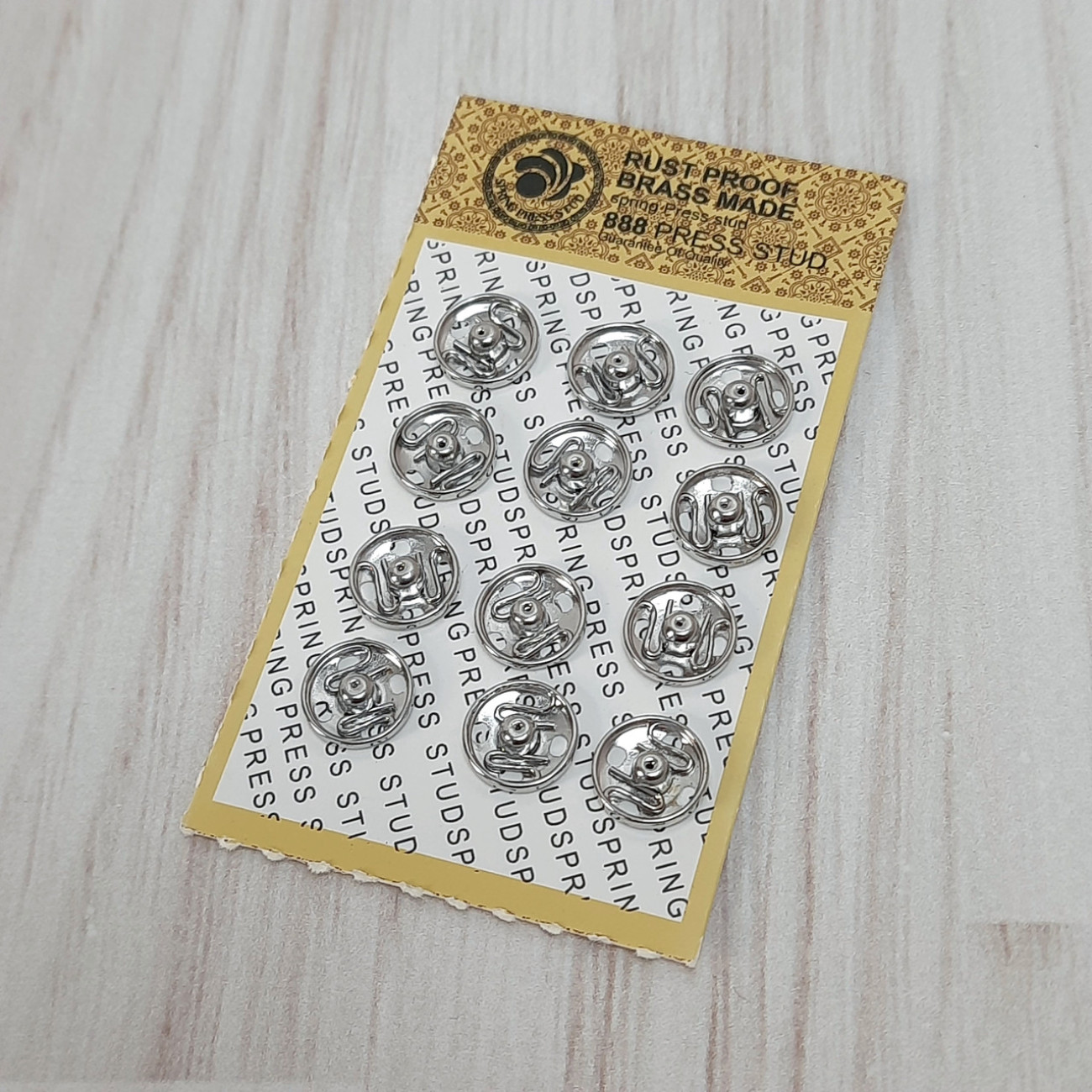 Набір кнопок пришивних металевих 10 мм сріблястих (12шт)