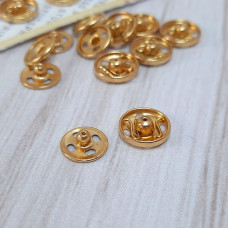 Набір кнопок пришивних металевих 10 мм золотистих (12шт)
