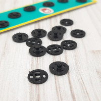 Набір кнопок пришивних пластикових 10 мм чорних (6шт)