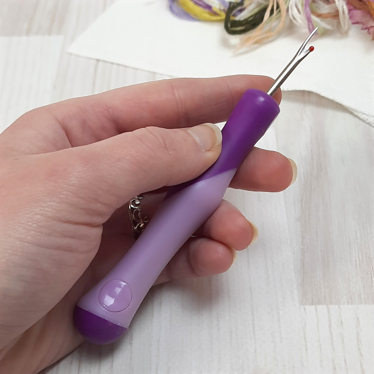 Розпорювач з прогумованою ручкою, фіолетовий (13см)