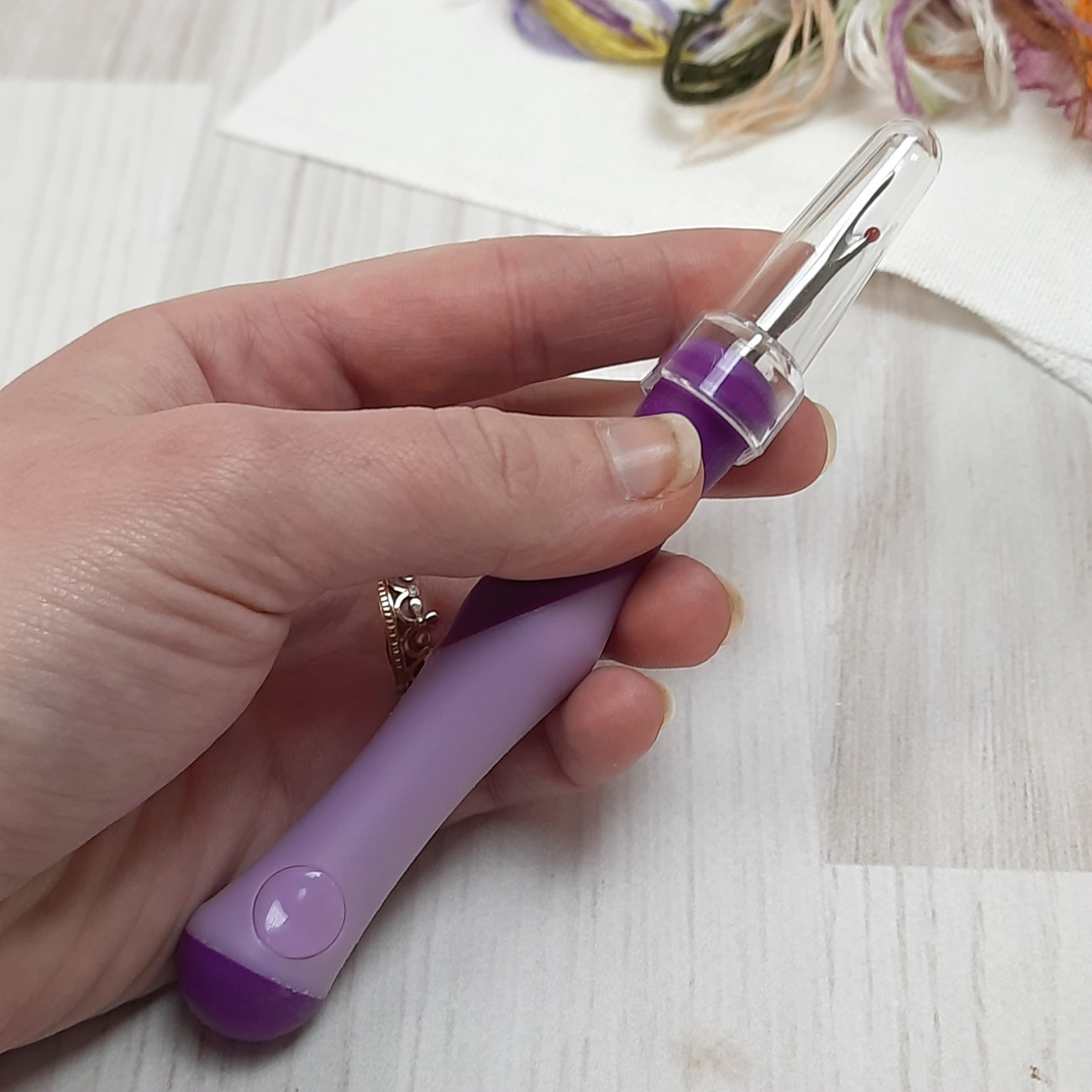 Розпорювач з прогумованою ручкою, фіолетовий (13см)