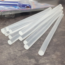 Клей стрижневий для клейового пістолета 11 мм, прозорий (10шт)