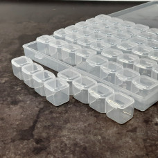 Органайзер з комірками(56шт) для зберігання дрібниць і рукоділля, прозорий