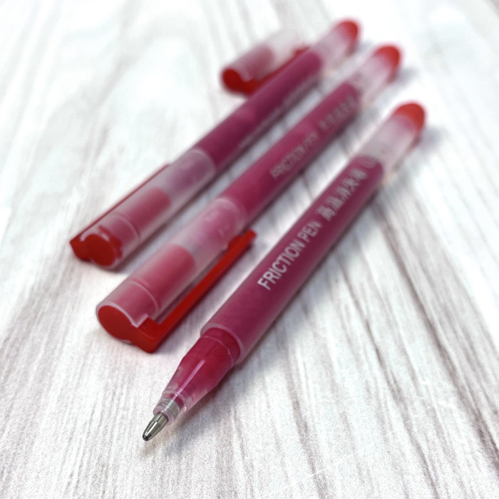 Ручка термозникаюча (фрикційна) для розмітки на шкірі (червона)