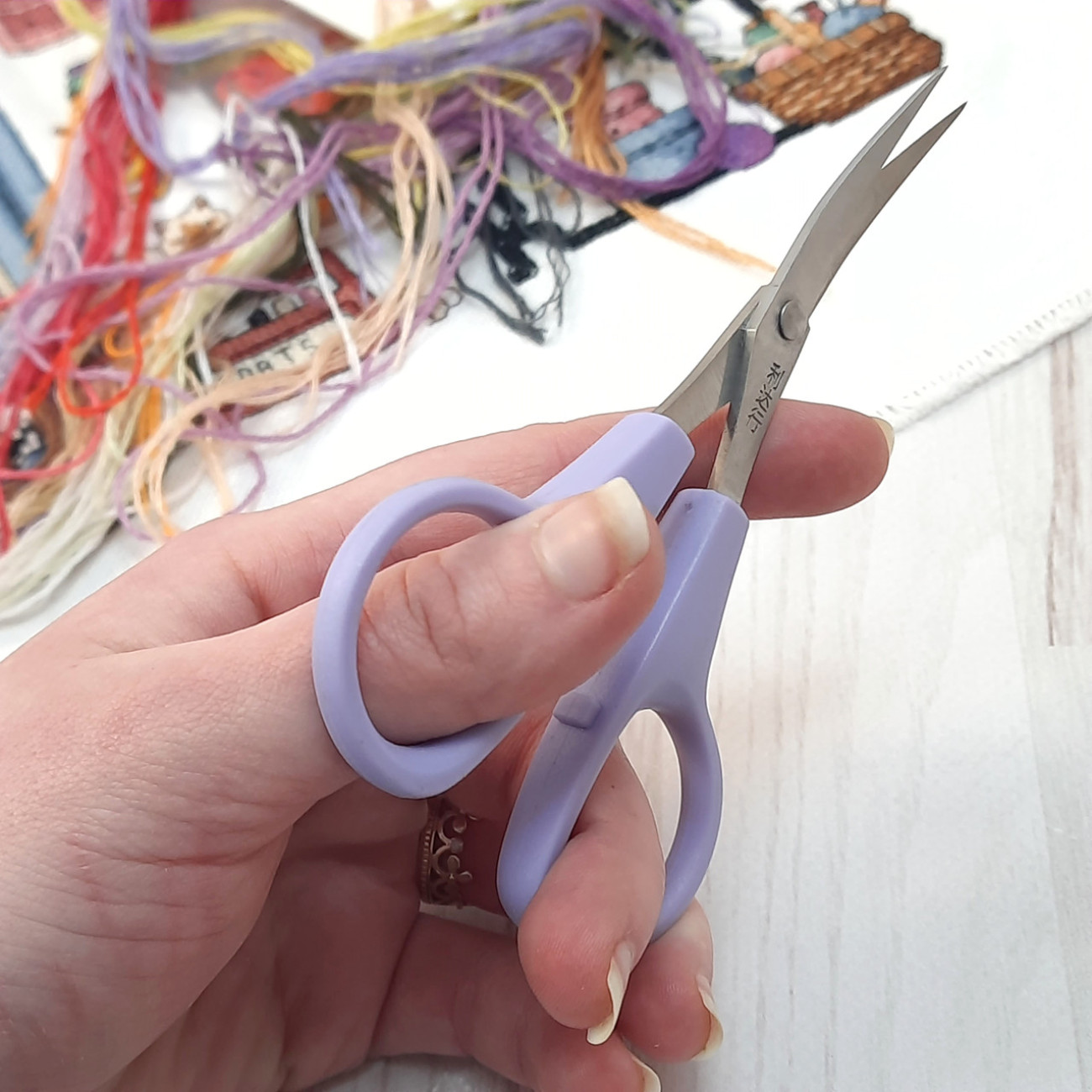 Ножиці для дрібних робіт, вигнуті (12см), LDH