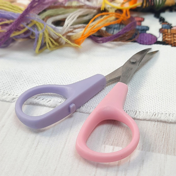 Ножиці для дрібних робіт, вигнуті (10см), LDH