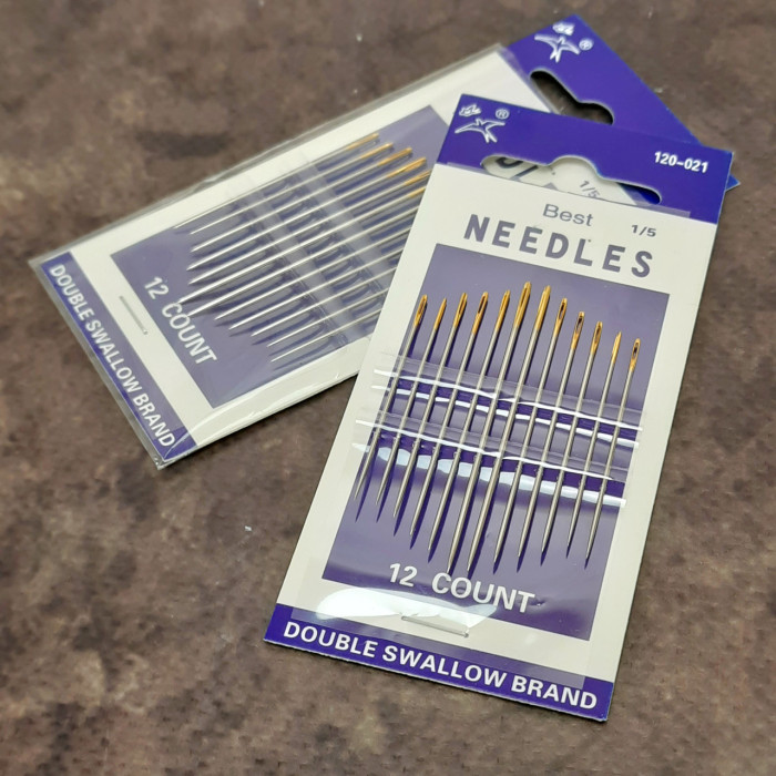 Голки для ручного шиття 1/5 Best Needles з золотим вушком, набір (12 шт)