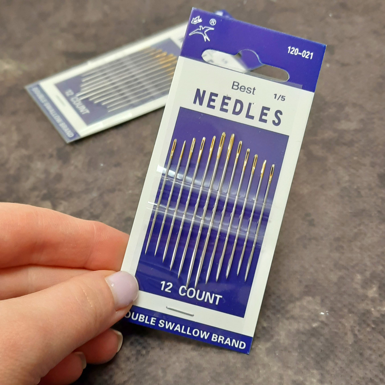 Голки для ручного шиття 1/5 Best Needles з золотим вушком, набір (12 шт)