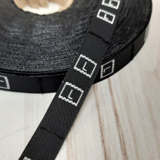 Розмірники жакардові L чорні , 10шт