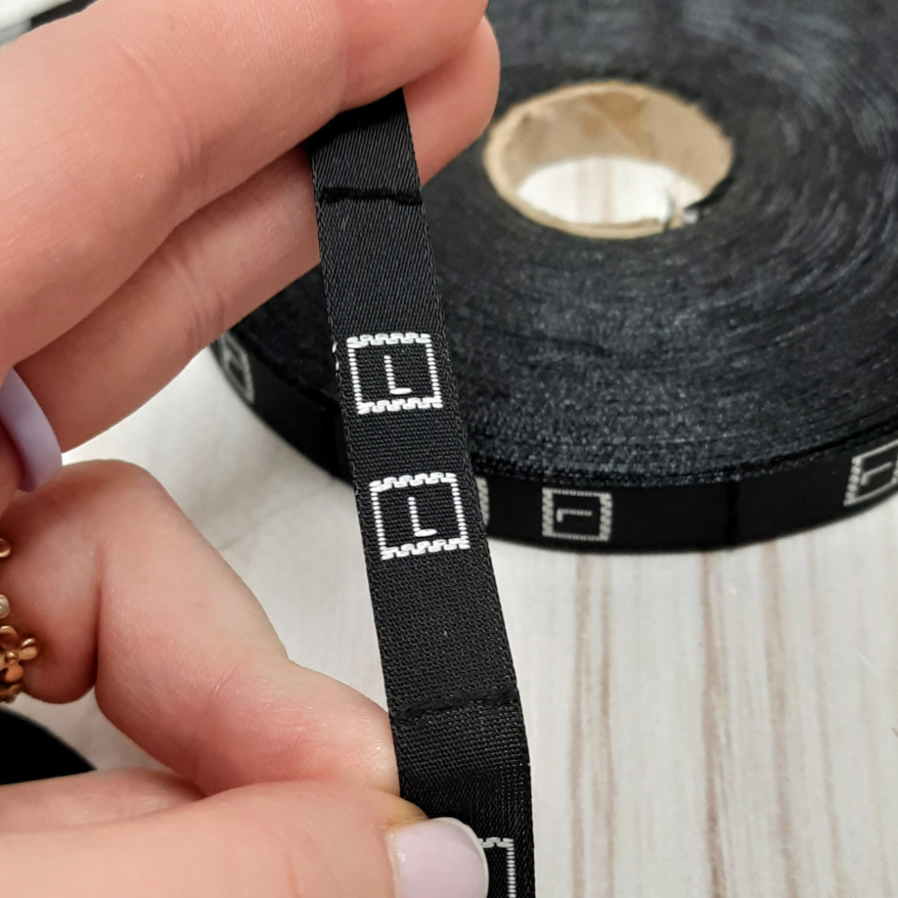 Розмірники жакардові L чорні , 10шт