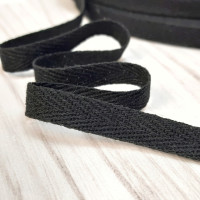 Тасьма кіперна 1 см, чорна