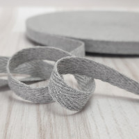 Тасьма кіперна 1 см, сірий меланж