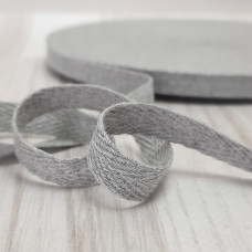 Тасьма кіперна 1 см, сірий меланж