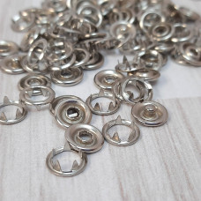 Кнопка трикотажна Baby 9,5 мм срібляста (10шт)