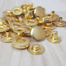 Кнопка Альфа 15мм (золото)