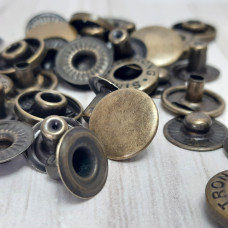 Кнопка Альфа 15мм (бронза)