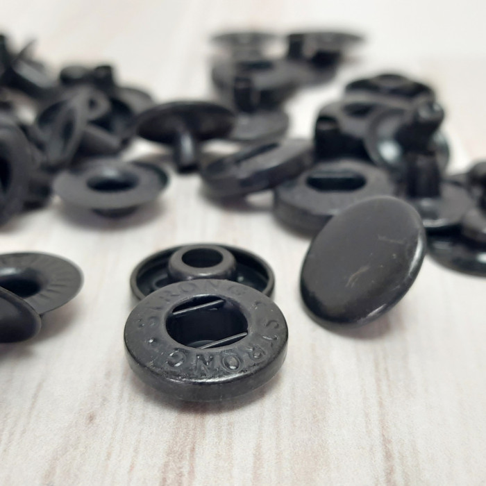 Кнопка Альфа 15мм (чорна)