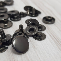 Кнопка Альфа 12,5мм (темне срібло)
