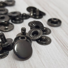 Кнопка Альфа 12,5мм (темне срібло)