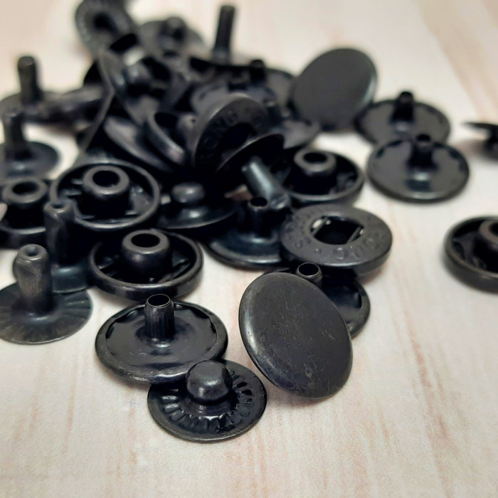 Кнопка Альфа 12,5мм (чорна)