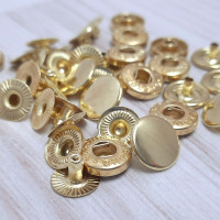 Кнопка Альфа 12,5мм (золото)