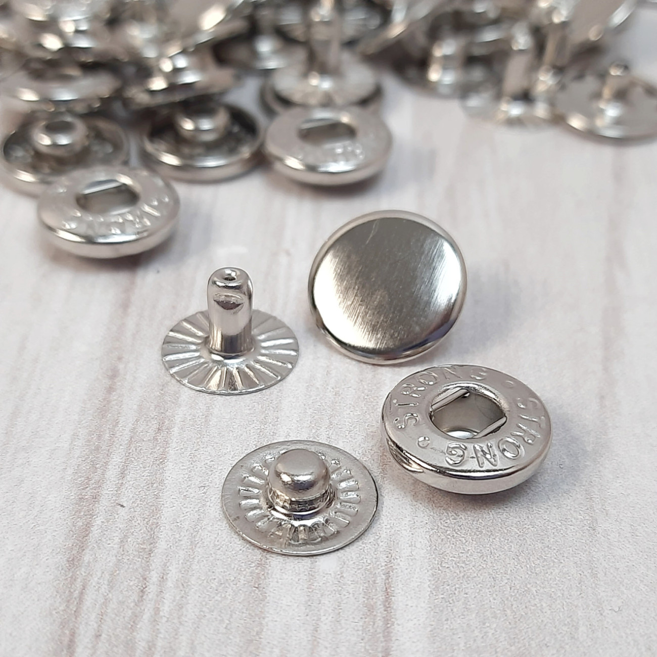 Кнопка Альфа 12,5мм (срібло)