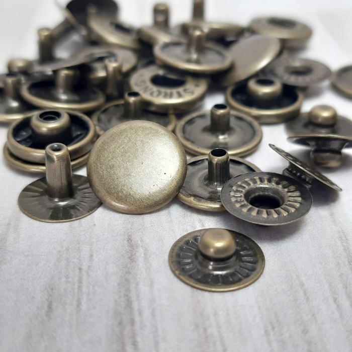 Кнопка Альфа 12,5мм (бронза)