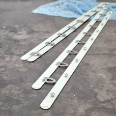 Бюск корсетний білий, 45 см, 9 застібок