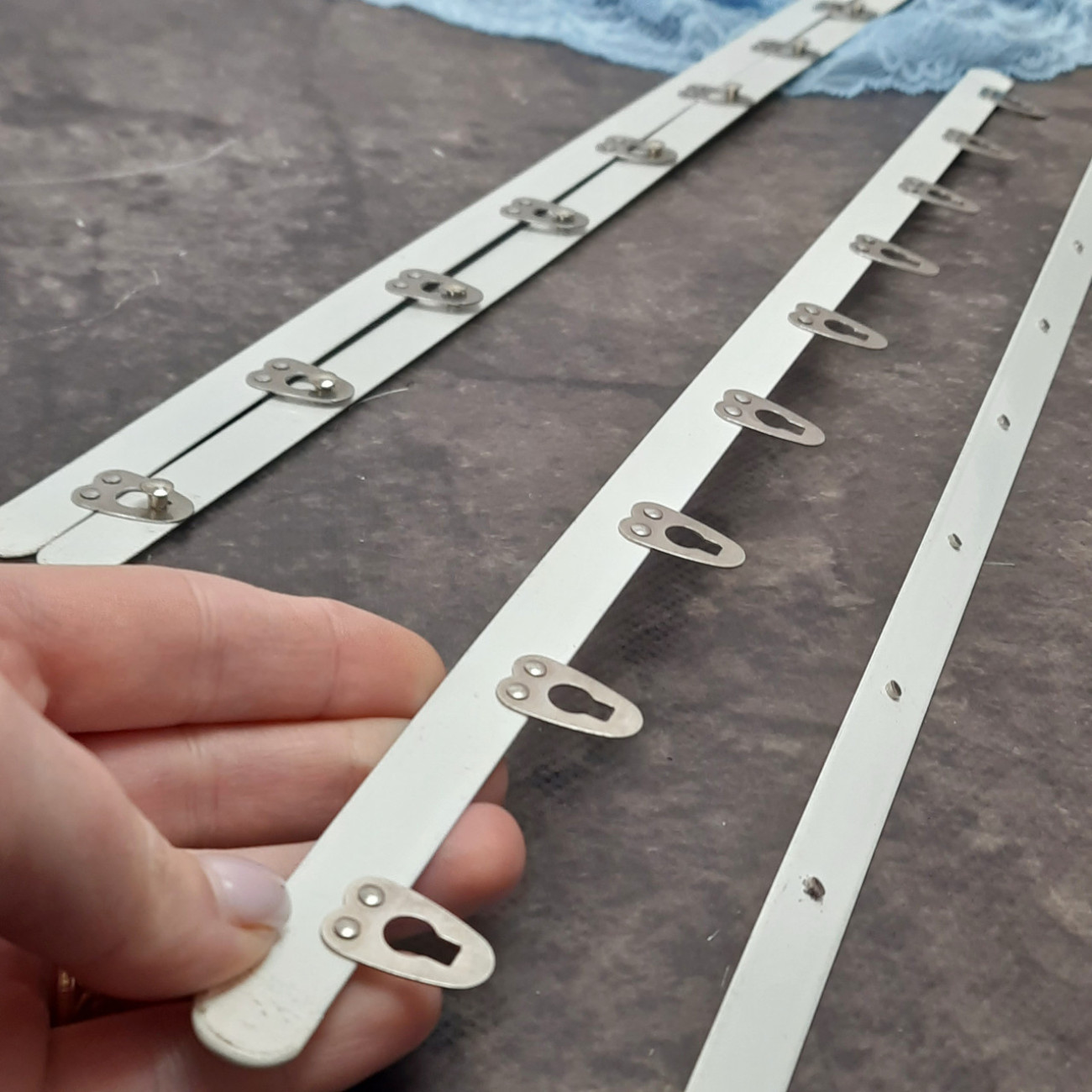 Бюск корсетний білий, 45 см, 9 застібок